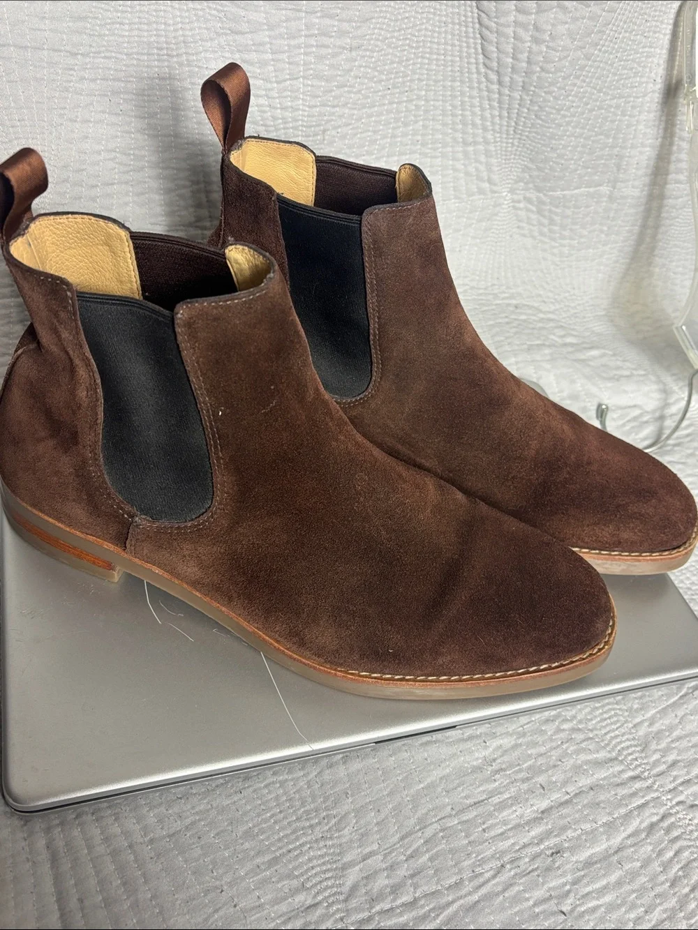 J. Crew Brown Suede Chelsea Chukka Boots